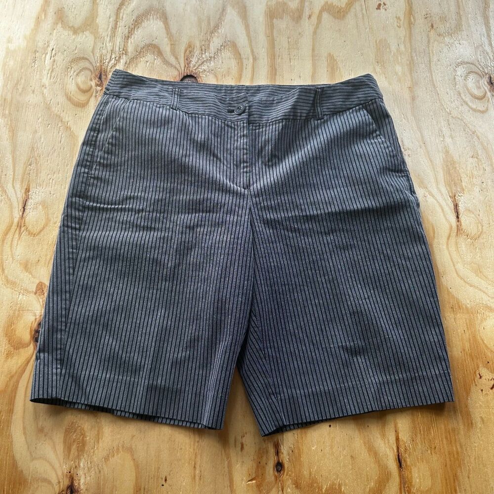 Attention Pinstripe Bermuda Dress Shorts - Size 14